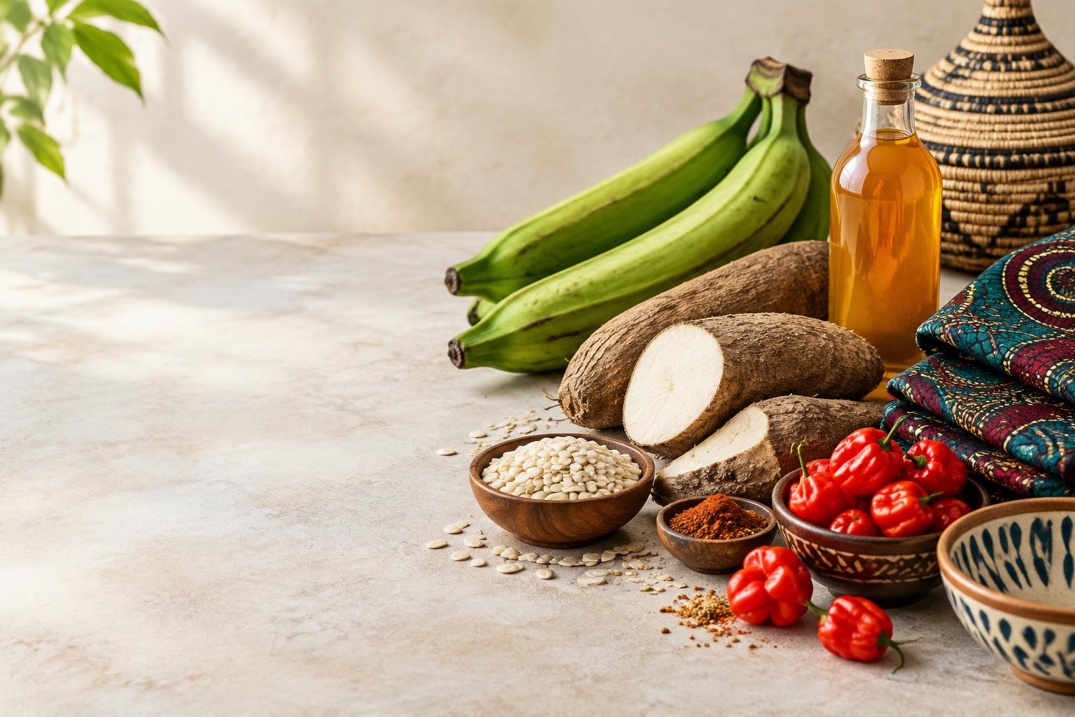 African marketplace goods